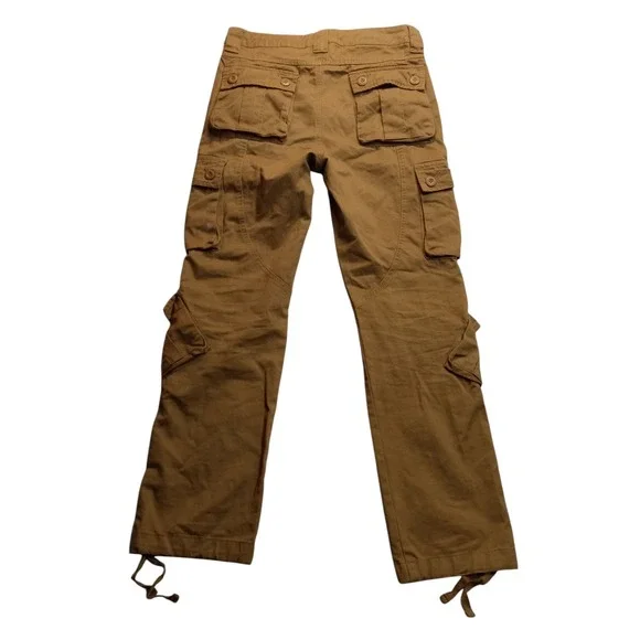 Matchstick Cargo Pants Utility Outdoor Hiking Travel Workwear Khaki Skater 34x30 - Picture 3 of 16